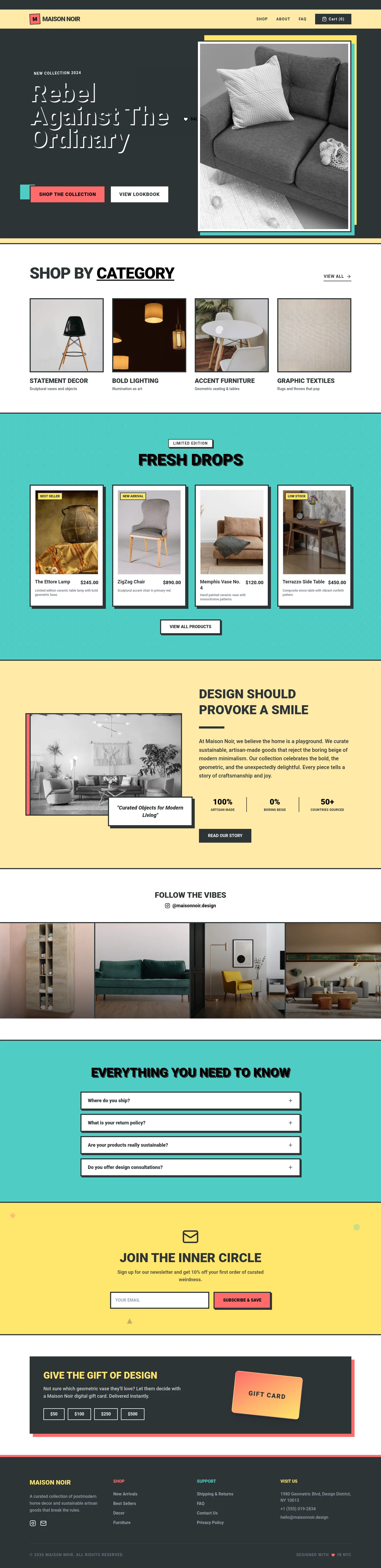 Boutique E-commerce - Memphis Design