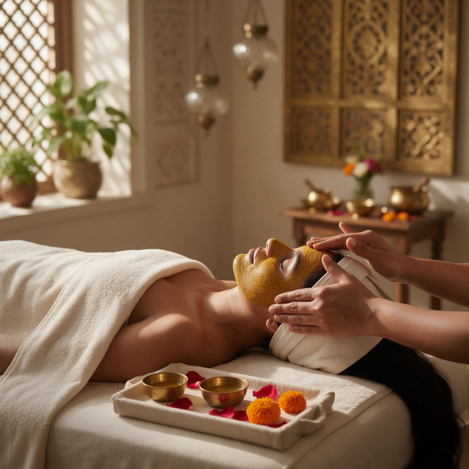 Turmeric facial treatment