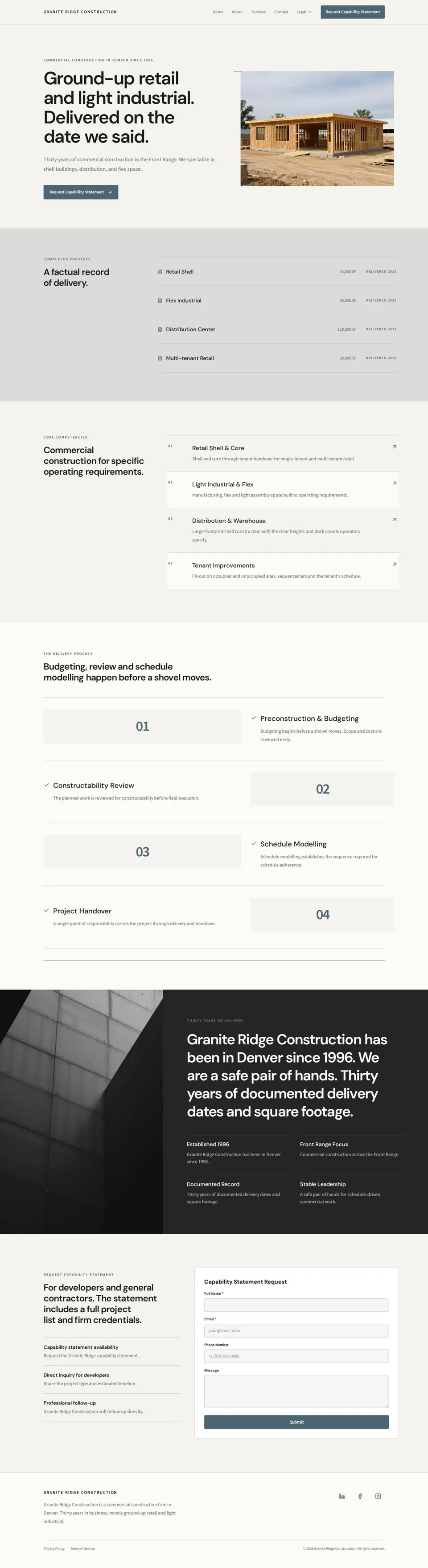 Granite Ridge website