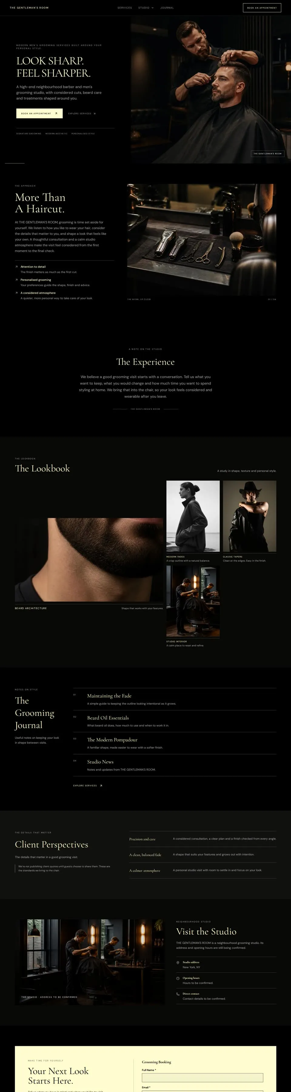 The Gentleman’s Room website