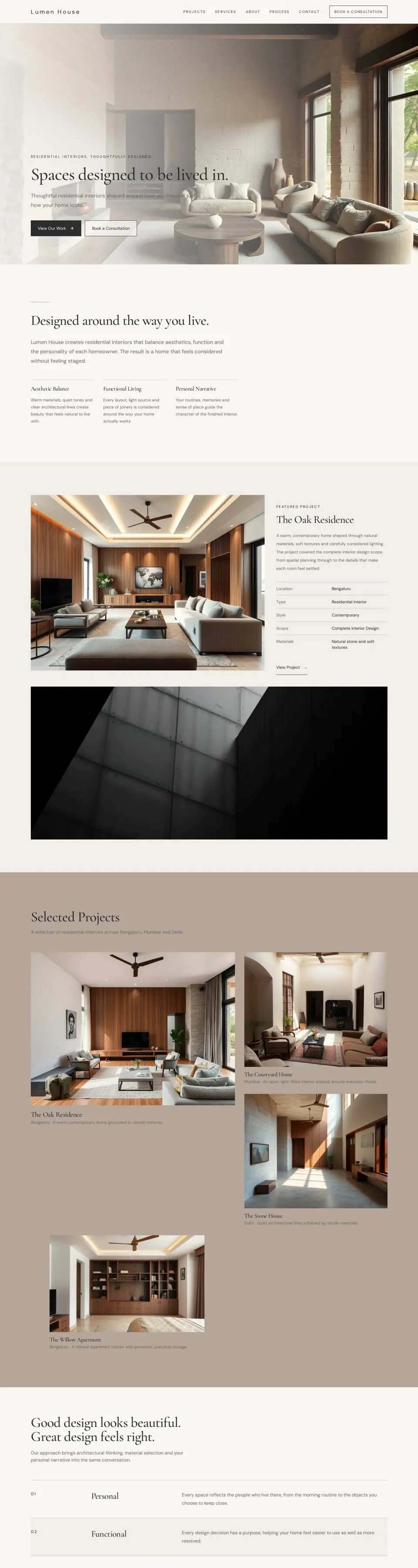Lumen House website