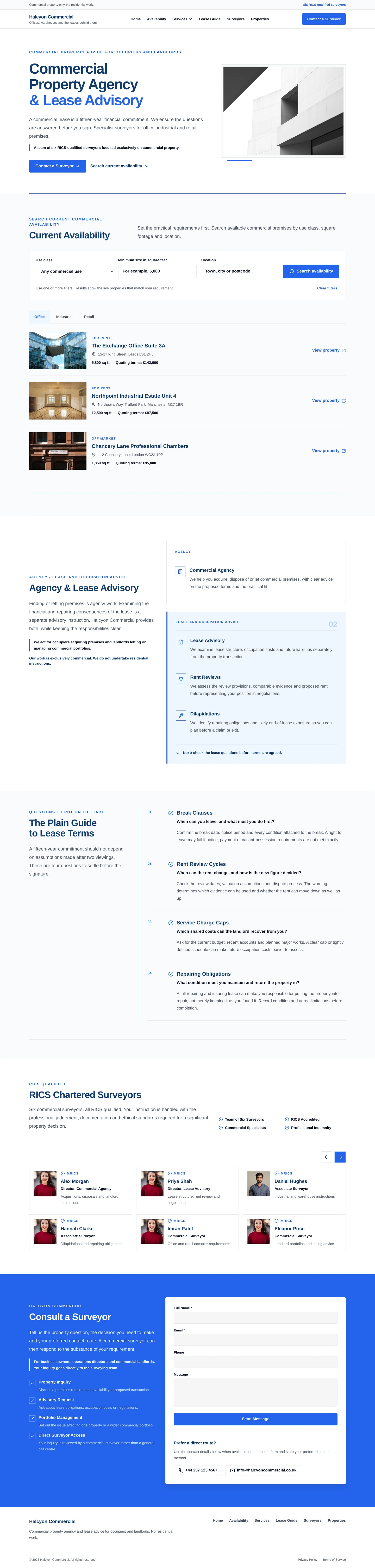 A generated commercial property site